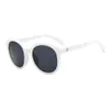 female Korean version Chaoyuan Sufeng Street big student Sunglasses White frame glasses round thin face6631595