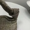 Projektanci mody Torby Kobiety Pełna Diament Bulling Torebki Sprzęgło Oryginalne Błyszczące Diamenty Lady Party Baguette Torba Knot Rhinestone Pasek Ręczny Shimmer Glitter Torebka