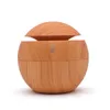 New Aromatherapy Essential Oil Diffuser Bamboo Humidifier Wood Grain Ultrasonic Cool Mist Diffusers With 7 LED Color Light 476 V2