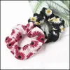 Pony Tails Holder Jewelry Jewelry Purple Embroidery Flowers Mesh Scrunchies Daisy Flroal Ties Transparent Tle Organza Ring Rope Hair Aessori