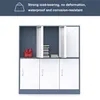 US stock Bedroom Furniture Locker Storage Cabinet - 6 Metal Wall Lockers for School and Home Storage Organizer a35