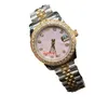 Orologio da donna a colori multipli President Diamond Bezel Shell face Orologi da donna in acciaio inossidabile Wri212e meccanico automatico da donna più basso