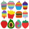 Finger Toy Tryck på Fidget Färgglada Jul Halloween Pencil Bag Mynt Purse Bubble Fingertip För Barn Gåvor Dekompression Sensory Leksaker