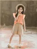 Clothing Sets Summer Cute Female Baby Small Flying Sleeves Round Neck Shorts Two-piece Large Children's Girls Outdoor Leisure Suit