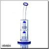 Glass Bongs Doppia Camera Matrix Matrix Percolatore 13 '' Narghilè Collo Bent Collo Acqua Pipa Acqua 19mm Joint Femminile Femminile Infronto BUB BUBBLEL DAB PANG