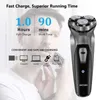 Enchen Shaver Elétrico Blackstone para homens USB recarregável molhado lâmpada elétrica seca com aparador pop-up aparador de barba sem fio P0817