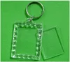 DIY foto em branco acrílico chaveiros em forma de claras cadeias chave inserir foto plástico chaveiros foto frame cca6834