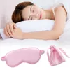 100% Pure Silk Double-Side Shading EyeShade Sleeping Eye Mask Cover Eyepatch Blindfolds Eyeshade Health Sleep Shield Light Hot