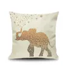 7スタイルの象プリント枕カセラ素敵な漫画象の枕カラフルな草原動物の手描きのエレフェの色の装飾ソファのリエーン