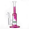 Narghilè all'ingrosso Bong di vetro inebrianti Soffione doccia Perc Oil Rig Dab Rigs Tubi dell'acqua a tubo dritto 14,5 mm Bong con giunto femmina con ciotola WP533