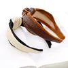 Vintage Striped PU Leather Bezel Hairband Women Turban Headband Girls Hair Accessories Opaska Do Wlosow Headwear Diademas