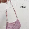 Luxury Bead Rhinestone Shoulder Bags Women Shiny Diamond Handbags Hobos Beading Baguettes Bling Beads Purses Triangle Glittering D274Z