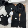 Wool hat scarf gloves three-piece suit street fashion scarfs men and women designer fit winter top quality towel