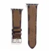 Top Designer Luxe Strap Gift Horlogebanden voor Apple Horloge Band 42mm 38mm 40mm 44mm 45mm Iwatch 4 5 6 7 Bands Lederen Armband Fashion Polsband Print Stripes Horlogeband