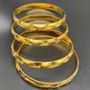 Bangle 24k Kleur Koperen Sieraden Ethiopische Gouden Armbanden Europa Dubai Bangles Voor Vrouwen Saudi Arabië Afrikaanse Meisjes Bruiloft Bruids Gift