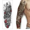 Arm Large Temporary tattoo sticker tiger flowers skulls Dragon fish Colorful Sleeve Sticker Fake Flash Waterproof Tatto285V