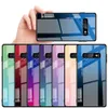 Étui en verre trempé pour Samsung S10 S10e S10 Plus Galaxy Note 9 S8 Plus Couverture arrière de téléphone portable dégradé Aurora