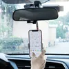 Lusterka wsteca samochodu uchwyt telefonu Regulowany uchwyt telefonu do samochodu Wieszarnia stojak na wiszące 360 ​​stopni dla Samsung Huawei iPhone 13