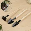 3PCSSet Mini Gardening Tools Balcony Homegrown Potted Planting Flower Spade Shovel Rake Digging Suits Threepiece Garden Tools4988051