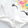 Set di vestiti per neonato Cartoon Infant Girl Boy Abbigliamento Completi Unicorno Lettera Stampa Top a manica lunga + Pantaloni + Fascia per capelli 3 pezzi Suit 210309