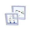 Sacchetti per gioielli Borse Vetrina galleggiante 3D Supporti Sospensione Supporto per pendente Collana Bracciale Anello Moneta Spilla Edwi22