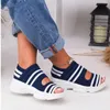 Plattform Frau Sandalen Slip Auf Flache Schuhe Frauen Turnschuhe Wohnungen Gehen Damen Sandalen Stricken Socke Turnschuhe