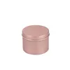 Tom kosmetisk gräddebehållare rund tennmetallbox Rose Gold Arom Perfume Potte Tea Food Storage 100ml Aluminium Candle Jars