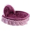 Hundbädd soffa rosa spetsar valp hus husdjur teddy katt sängar bo kennels 682 k2