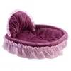 Chien Lit Canapé Rose Dentelle Chiot Maison Pet Teddy Chat Lits Nid Chenils 682 K2