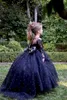 Lovely Puff Ball Gown Flower Girls Dresses Lace Applique Dot Tulle Pageant Gowns with Bow Sash Girl's Birthday Party Dress