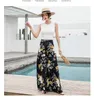 2018 Women's Summer Casual Retro Print Bohemian Wide Leg Pants High Waist Wide Legs Trousers Skirts Mopping Beach Holiday Pants V191022