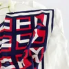 53cm 100% Mulberry Pure Silk Sjaal voor Lady Geruite Letters Print Square Sjaals Kleine Hoofd Zakdoek Volledige Hijab Wraps