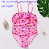 Swimwear Girls 1 ~ 10Y Toddler Baby Girls Baddräkt One Piece Barn Simning Outfits Högkvalitativa Barn Beach Wear-9021mix