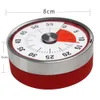 BALRDR 8 cm Mini Mechanische Countdown Keukentimers Roestvrijstalen Ronde Vorm Kooktijd Klok Alarm Magnetische Timer Herinnering DH2014