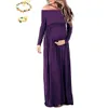 Maternity photo sexy one line collar long sleeve slim tailed dress 8979