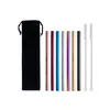 Wide Straw Reusable Stainless Steel Drinking Straw Metal Straw for Smoothies Tapioca Pearls Milk Tea + Cleaning Brush