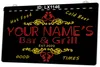 LX1146 Your Names Bar Grill Hot Food Cold Beer Good Times Light Sign Dual Color 3D Engraving