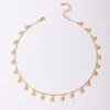 Bohemian Shell Chian Choker Ketting Voor Vrouwen Charms Goud Kleur Legering Metalen Tassel Sieraden Accessoires Collar