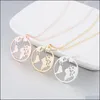 Collane con ciondolo Pendenti Gioielli Cuore Mappamondo Collana Acciaio inossidabile Per donna Uomo Catene d'oro Sier Rose Globe Regalo di viaggio Drop Del