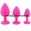 Massage 3Size Silicone Butt Anal Plug Sexleksaker för Kvinnor Män Mjuk Silikon Erotisk Massager Stimulator Dildo Anal Plug Toys Vuxenprodukt