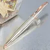 PURE PEARL Quality Classic Ballpoint Pen Silver Streamlining Pointed cover thin ripple barrel Writing smooth Luxury stationery Box219m