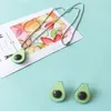 Simpatica collana con ciondolo a forma di avocado a catena lunga per donne e ragazze, mini collane per giochi con il cibo, regalo per feste, gioielli di frutta fai da te