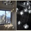 Modern Crystal LED Pendant Light Fixtures Lyxiga hängande lampor för vardagsrumsbelysning Trappa Apartmen Thome Decor Lights