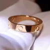 Zircon Par Love Ring Women 5mm Rostfritt stål Polerade Rose Gold Fashion Jewelry Valentines Day Gift for Girl Friend Accessorie5061234