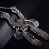 Cadenas Angel039s Deseo Goro Takahashi Estilo Pluma de Plata Collar Largo Estrella Mismo Águila Personalidad Masculina2131368