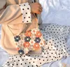 Totes Hand Woven Woolen Crochet Bag With Puff Flowers Women 2021 Creative Chrysanthemum Messenger