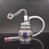 hochwertige Glas-Ölbrenner-Bong-Shisha-Bubbler mit Doppelmatrix-Perc-Glas-Aschefänger mit 10-mm-Ölbrenner-Wasserrohr-Mischauftrag
