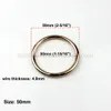 1 x metallo solido open-end O ring fibbia per cintura in pelle artigianale borsa per indumenti cinturino accessori hardware più dimensioni 4,8 mm di spessore