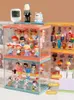 Leksaksförvaring Box Anime Figurhållare Plast Display Skåp Garage Kit Doll Organizer Case For Home Decor Desktop Container 210922