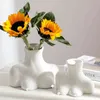 Nordic Female Body Art Ornament Room Flower Vase Aesthetic Bust Sculpture Resin Living Garden Decoration 211215
